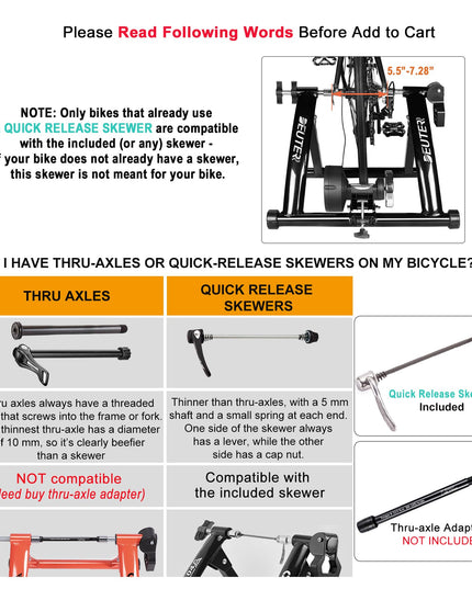 Bike Trainer, Magnetic Bicycle Stationary Stand for Indoor Exercise Riding