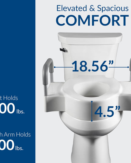 Bemis Rise Toilet Seat with Dual Lock and Security Arms