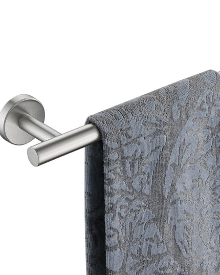 JQK Bath Towel Bar, 30 Inch 304 Stainless Steel Thicken 0.8mm Single Towel Rack for Bathroom, Towel Holder (Brushed Finished) Wall Mount, 32.91 in Total Length, TB110L30-BN