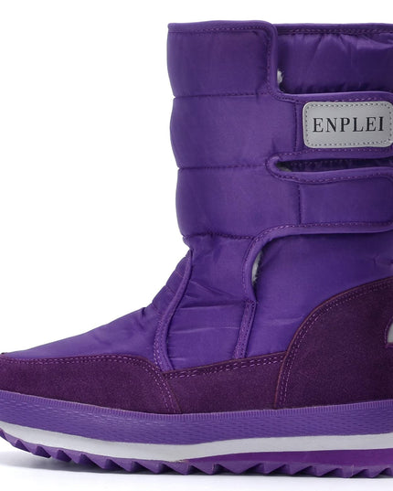 Size: 41 - DADAWEN Women's Waterproof Frosty Snow Boot Purple