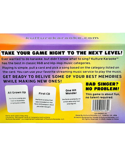 Kulture Karaoke - Adult Music Card Game