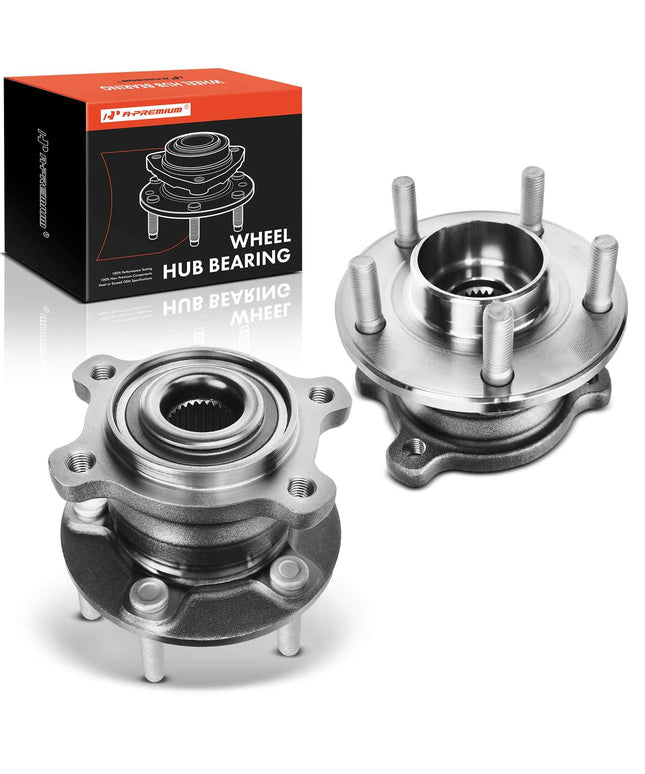 A-Premium 2 x Rear Wheel Bearing and Hub Assembly with 5-Lug Compatible with Ford Escape 2013-2019 & Lincoln MKC 2015-2019, AWD Only