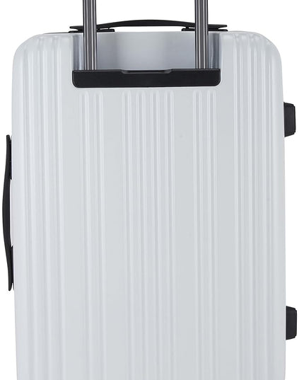 Pierre Cardin 20 Inch laptop trolley bag Strong shell Front Pocket with Laptop Compartment rolling laptop bag for business and Travel, TSA Approved Lock (PC86326-White)