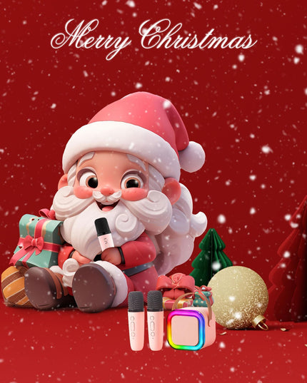 Mini Karaoke Machine for Kids Adults,Portable Bluetooth Speaker with 2 Wireless Microphones, MP3 Music Player Gifts Toys for Girls 3-12 Year Old Birthday Family Home Party (Pink 2 Mics)
