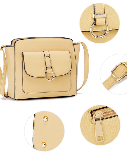 LA TERRE Lightweight Medium Crossbody Bags for Women, Small Crossbody Handbags Vegan Leather Shoulder Bag Purses