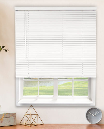 CHICOLOGY Blinds for Windows, Gloss White,  152.4 W x 152.4 H cm