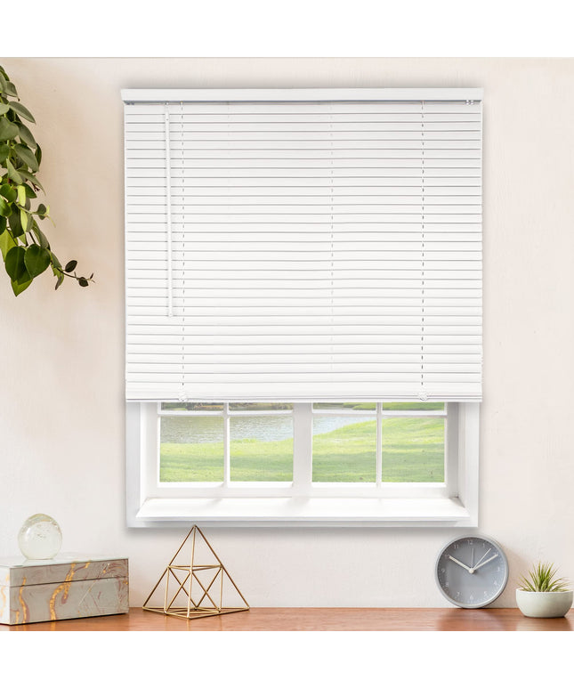CHICOLOGY Blinds for Windows, Gloss White,  152.4 W x 152.4 H cm