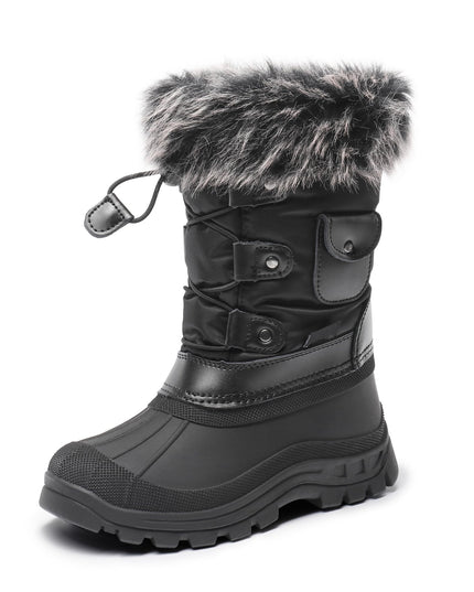 Size: 37.5 - DREAM PAIRS Boys Girls Snow Boots Waterproof Outdoor Warm Cozy Anti-Slip Mid Calf Faux Fur Lining Insulated Winter Shoes for Little/Big Kids,Size 5 Big Kid,Black,KSNOW