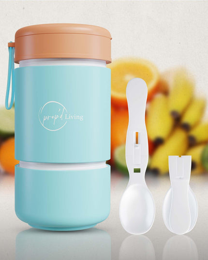 Prep'd Living Overnight Oats Containers with Lids - Portable Meal Prep