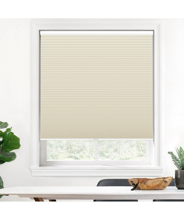 LazBlinds Cordless Cellular Shades, Blackout Honeycomb Shades, Size 91.44 cm W x 182.88 cm H, Cream