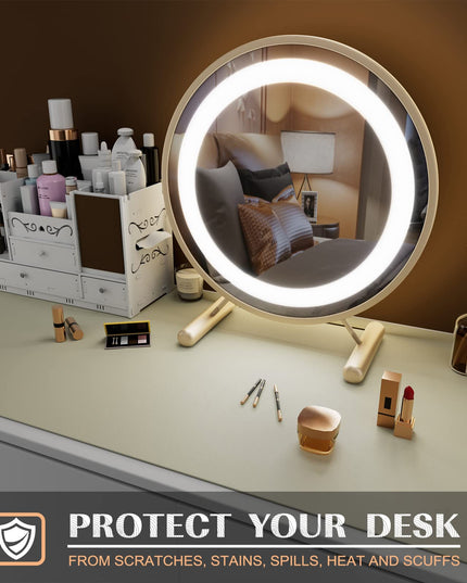 K KNODEL Large Desk Mat, Office Desk Pad, Computer Desk Mat, Laptop Mat for Desk, Desk Protecor Mat, Desktop Mat, Desk Writing Pad, Desk Blotter Pad, Desk Cover Mat (47.2"x23.6", Ivory Cream)