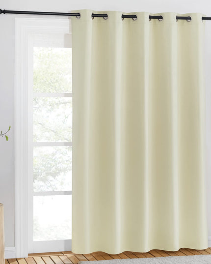 NICETOWN Room Darkening Beige Curtain  167.6 cm wide x 213 cm long .