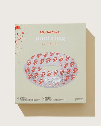 Sunnylife Pool Ring - Rolling Stones Lips Glitter