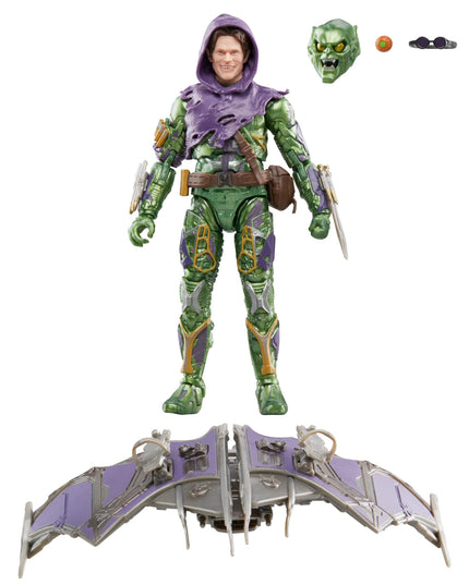 Marvel Legends Green Goblin and Spider-Man No Way Home Deluxe 6-Inch Action Figures With 6 Accessories