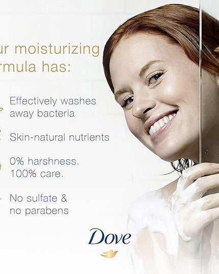 DOVE Refreshing Body Wash, for instant nourishing, Cucumber and Green Tea, No Sulfates or Parabens, 500ml