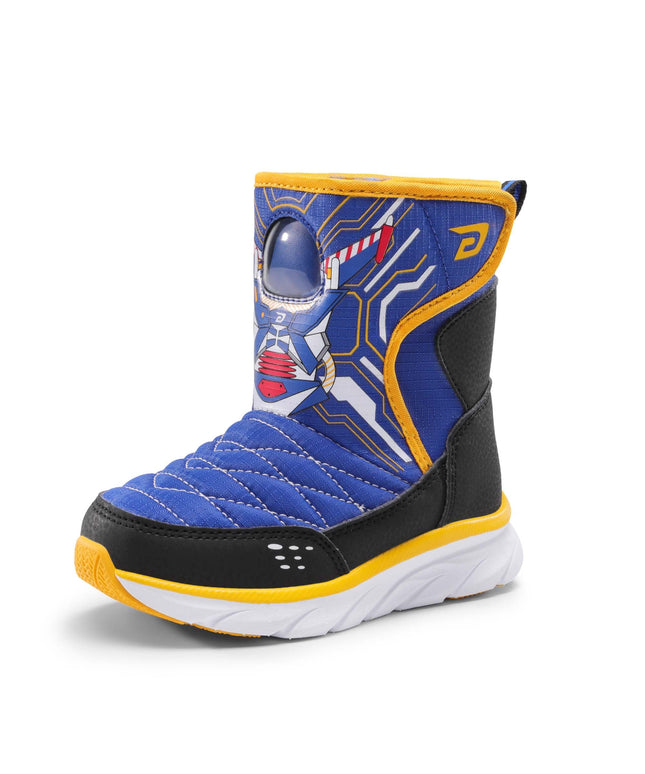 DREAM PAIRS Boys Girls Toddler Snow Boots Faux Fur Lined Mid Calf Little Kids Winter Shoes SDSB2308K Size 6 Toddler ROYAL BLUE ORANGE SIZE 25