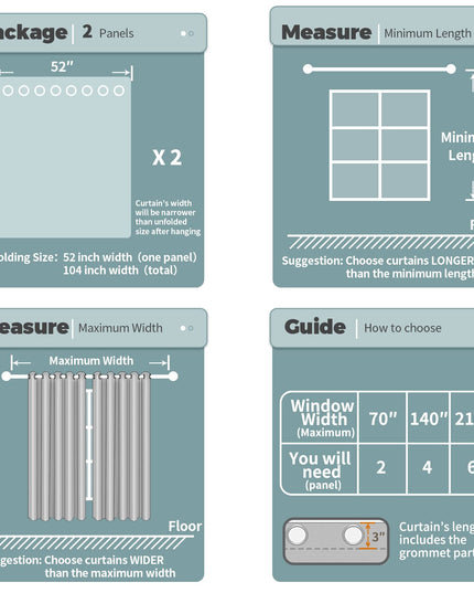 BGment Sheer Linen Curtains for Living Room 2 Panels Set