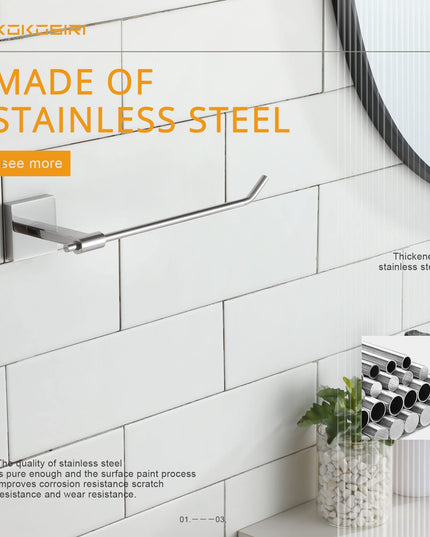 KOKOSIRI Hand Towel Bar Bathroom Towel Holder for Bath Kitchen 9 Inch Necklace Holder Chrome Stainless Steel B3005CH