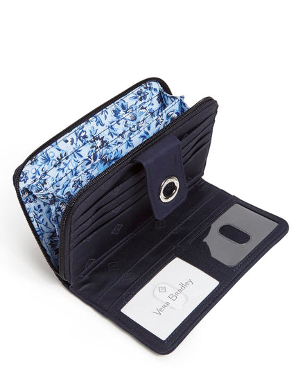 Vera Bradley Women's Iconic RFID Turnlock Wallet, Signature Cotton