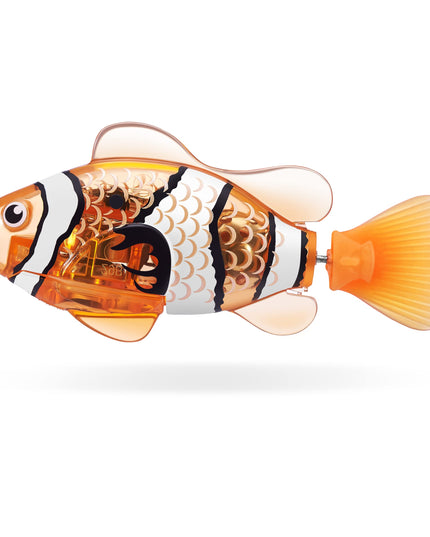 Robo Alive Robo Fish Series 2 (Teal + Orange 2 Pack) by ZURU Robotic Swimming Fish Water Activated, Changes Color, Comes with Batteries, Amazon Exclusive - Teal + Orange (2 Pack), 7165E