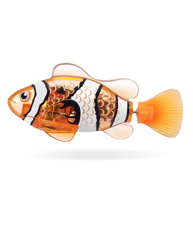 Robo Alive Robo Fish Series 2 (Teal + Orange 2 Pack) by ZURU Robotic Swimming Fish Water Activated, Changes Color, Comes with Batteries, Amazon Exclusive - Teal + Orange (2 Pack), 7165E