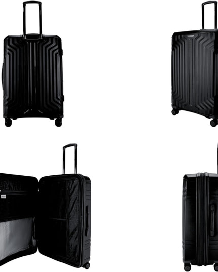 Sonada Unbreakable Luggage Unisex,Double Zipper,Expandable, TSA Lock With 4 Double Silent Wheels (Check in 28-Inch) (Black)