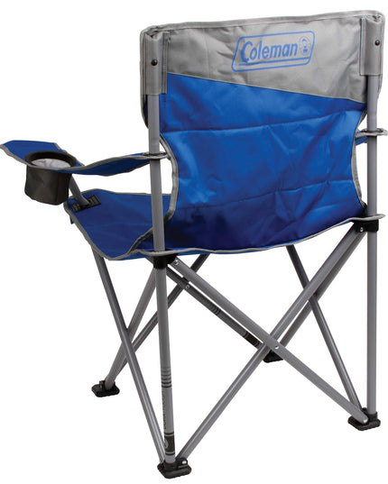Coleman Big-N-Tall Quad Chair with Cup Holder & Side Pocket, Water-Resistant Oversized Camping Chair Supports up to 600lbs, Great for Tailgating, Camping & Outdoor Use, Carry Bag Included