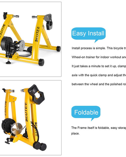 Bike Trainer, Magnetic Bicycle Stationary Stand for Indoor Exercise Riding