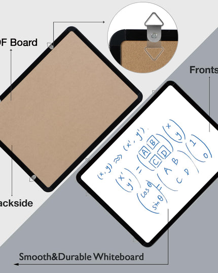 DumanAsen Small Dry Erase Board, 12" x16 Magnetic Whiteboard for Wall, Portable Hanging Board for Home, Office, School,Include Markers, Eraser, Cord and Hanging Hardware