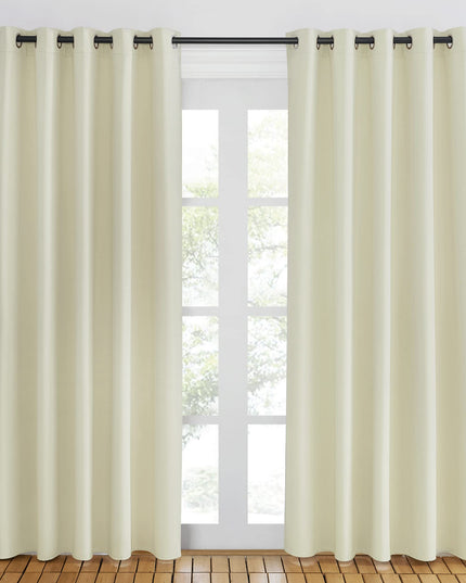 NICETOWN Room Darkening Beige Curtain  167.6 cm wide x 213 cm long .