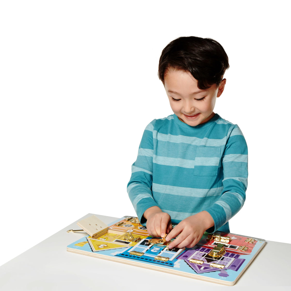 Melissa & Doug Latches Board Frustration-Free Packaging Skill Builders Toy (Open Box)