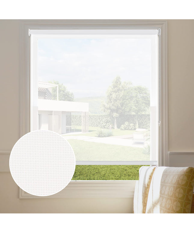 Persilux Light Filtering Roller Shades and Blinds for Windows (Off White)