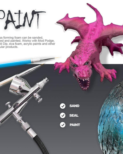 Foam Clay Sculpting Foam for Cosplay (300 Gram White and 300 Gram Black) by Pixiss | Soft Air Dry Moldable Sculpting Cosplay Materials