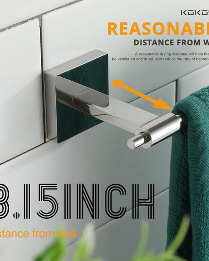 KOKOSIRI Hand Towel Bar Bathroom Towel Holder for Bath Kitchen 9 Inch Necklace Holder Chrome Stainless Steel B3005CH