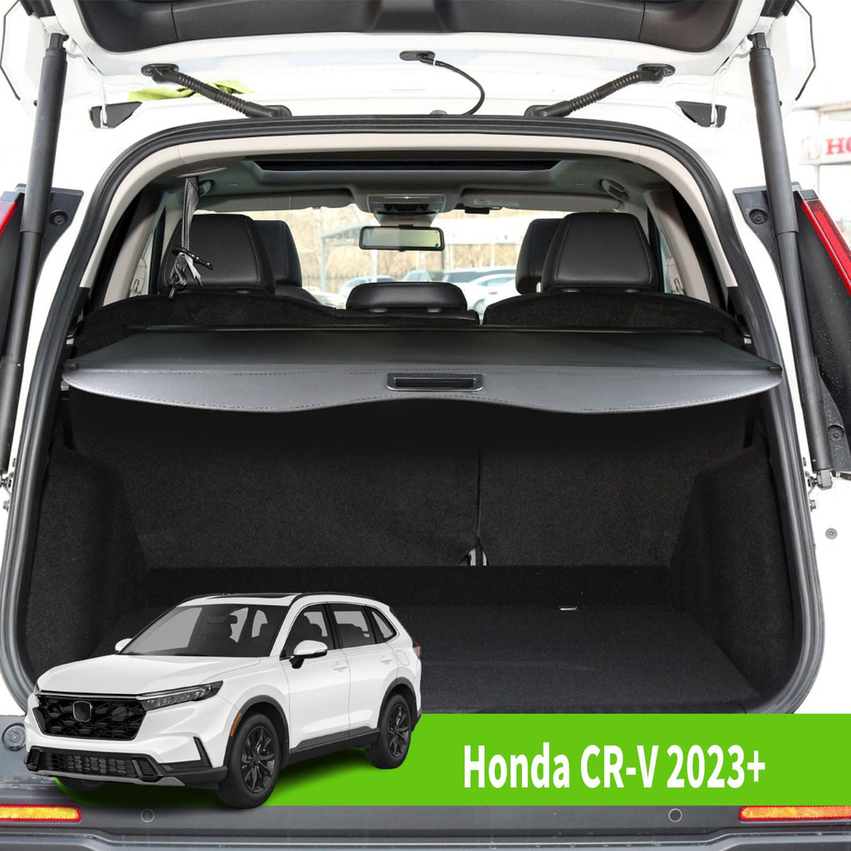Cargo Cover For 2023 Honda Crv 2024 Accessories Rear Trunk Cover Trunk Security Cover Shielding Shade Car Accessory, Black