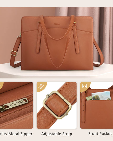 ECOSUSI Laptop Bag for Women  39.62 cm Tote Bag Work Bag Briefcase Handbag Shoulder Bag for Office