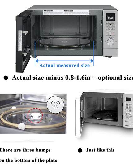 36 cm WB49X10063 Microwave Glass Plate Replacement by AMI PARTS for G.E Microwave