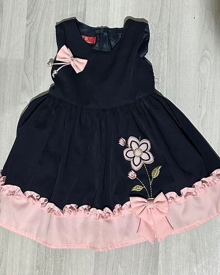 VIB toddler dress Navy blue pink