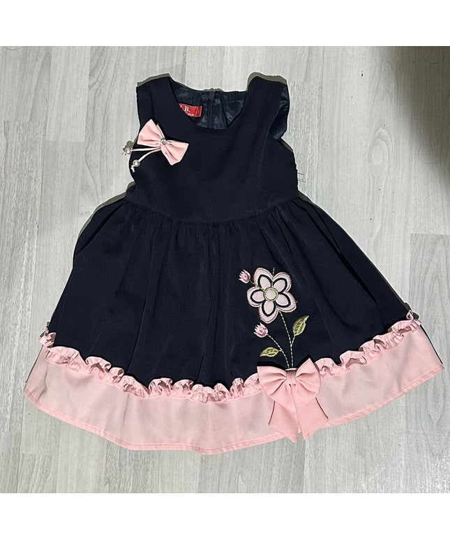 VIB toddler dress Navy blue pink