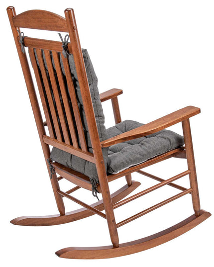 Rocking Chair Cushion Comfortable Tufted Seating Pads Non-Skid Backed Set of Cushion Back and Seat Bottom for Porch Rocker Outdoor Indoor Office Dining Chairs (24"x17" Back, 17"x17" seat, Dark Grey)