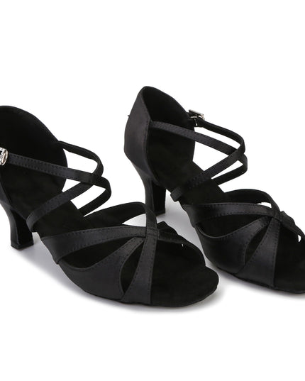 SIZE: 37.5 - Women's Latin Dance Shoes Female's Ballroom Salsa Dance Shoes 2.5 3 Inch Heel