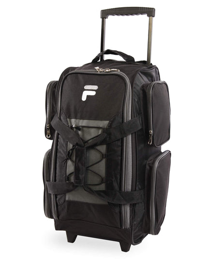 Fila 22" Lightweight Carry On Rolling Duffel Bag, Black, One Size