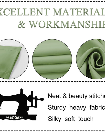 KEQIAOSUOCAI Sage Green Window Valance 72 Inch by 16 Inch for Kids Room - Rod Pocket Room Darkening 16 Inch Curtain Valance for Bedroom Living Room Basement 1 Panel 72Wx16L