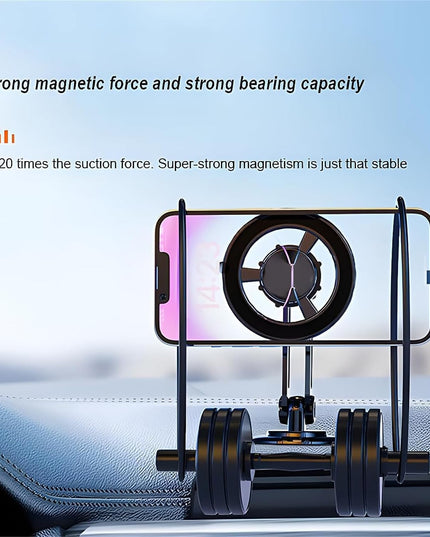 Universal 360° Pro - Car Phone Holder Magnetic Suction, Windshield Car Phone Holder Mount Dashboard/Suction Cup/Window, Hands-Free, Retractable, With Arm