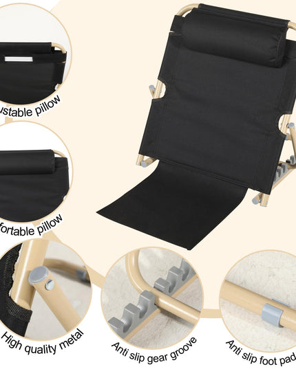 Menkxi Multifunction chair, adjustable lifting bed backrest (Black, 60 cm)