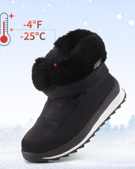 K KomForme Kids Snow Boots for Boys Girls Toddler Winter Outdoor Boots Waterproof with Fur Lined (Toddler/Little Kid/Big Kid)