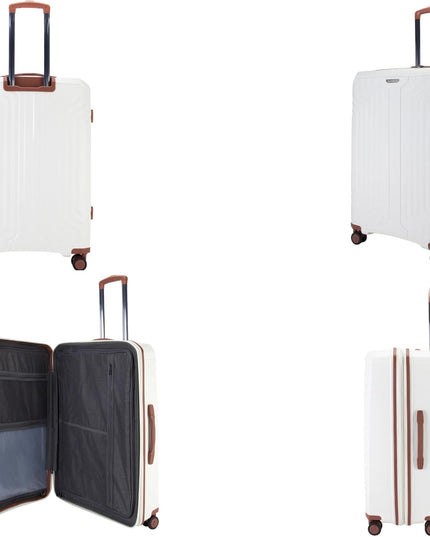 Sonada Hardside Luggage Set of 3 Expandable PP Material With Double Zipper, ANTI Theft Lock (White)