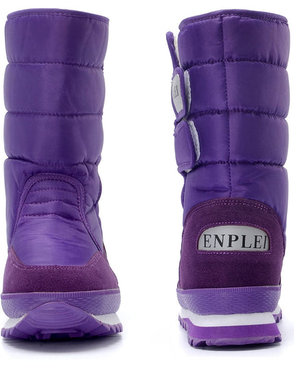 Size: 41 - DADAWEN Women's Waterproof Frosty Snow Boot Purple