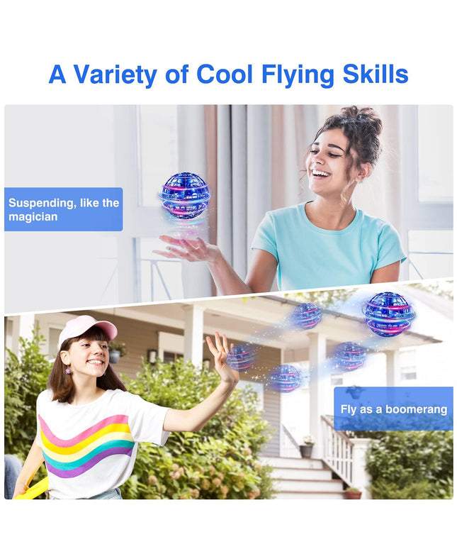 Flying Orb Ball, 2022 Upgraded Flying Ball Toy, Hand Controlled Boomerang Hover Ball, Flying Spinner with Endless Tricks, Cool Toys Gifts for 6 7 8 9 10+ Year Old Boys Girls Teens Indoor Outdoor Toys