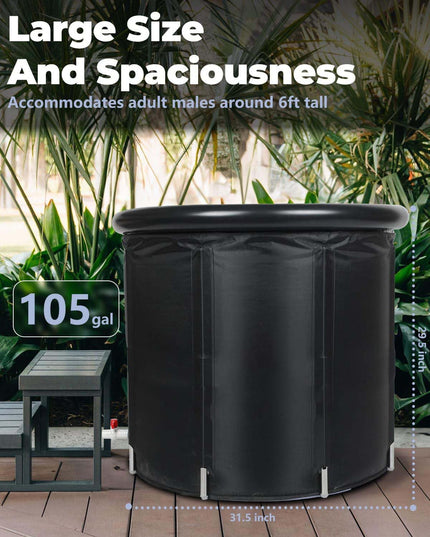 ice bath tub for athletes, Multi-Layer Portable cold Plunge Tub, Sport Recovery Cold Bath, Ice Bath Tubs cold pack, Foldable Cold Bath Tub with Cover?85 Gallon?model L?30”*30”*30”? Model L (30"*30"*30")
